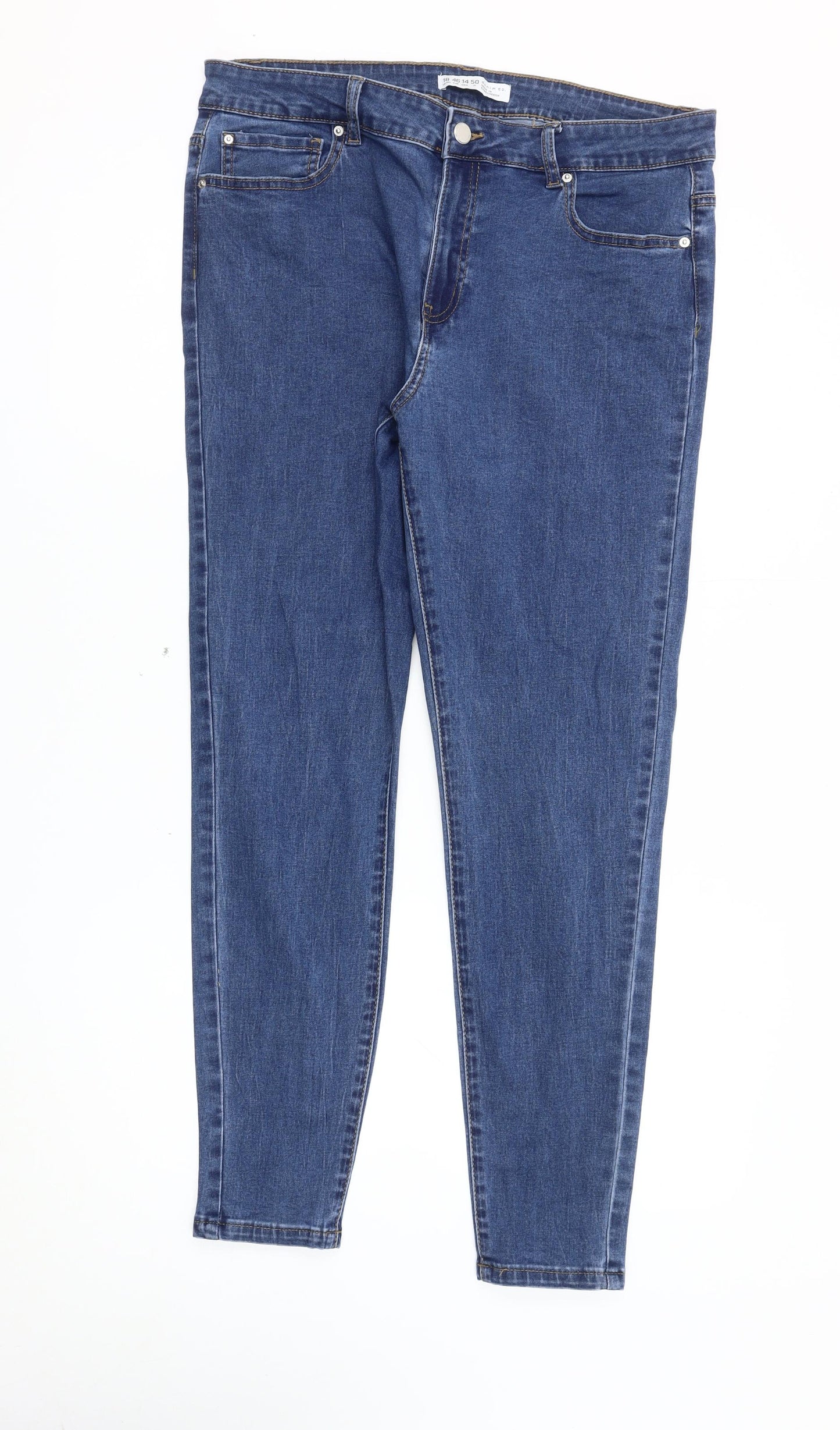 Denim Co. Women's Blue Skinny Jeans Size 18