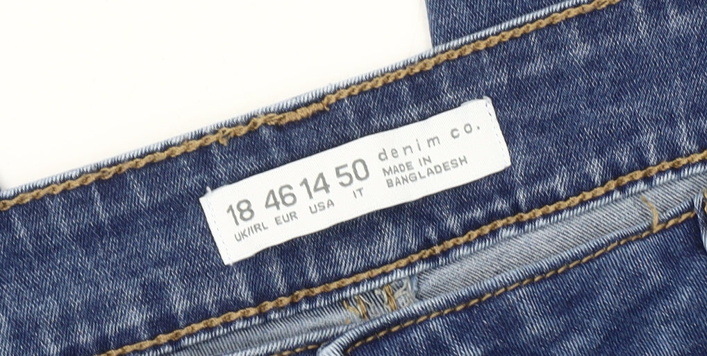 Denim Co. Women's Blue Skinny Jeans Size 18