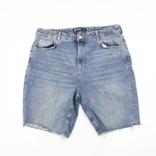 George Women's Blue Denim Cut-Off Shorts Size 16