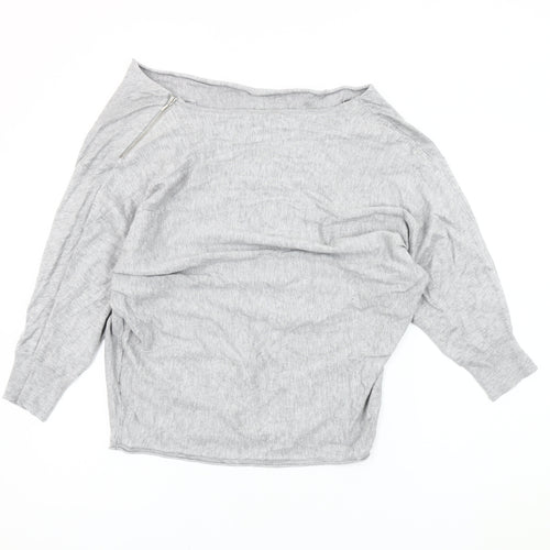 Phase Eight Women's Grey Boat Neck Jumper Size 16