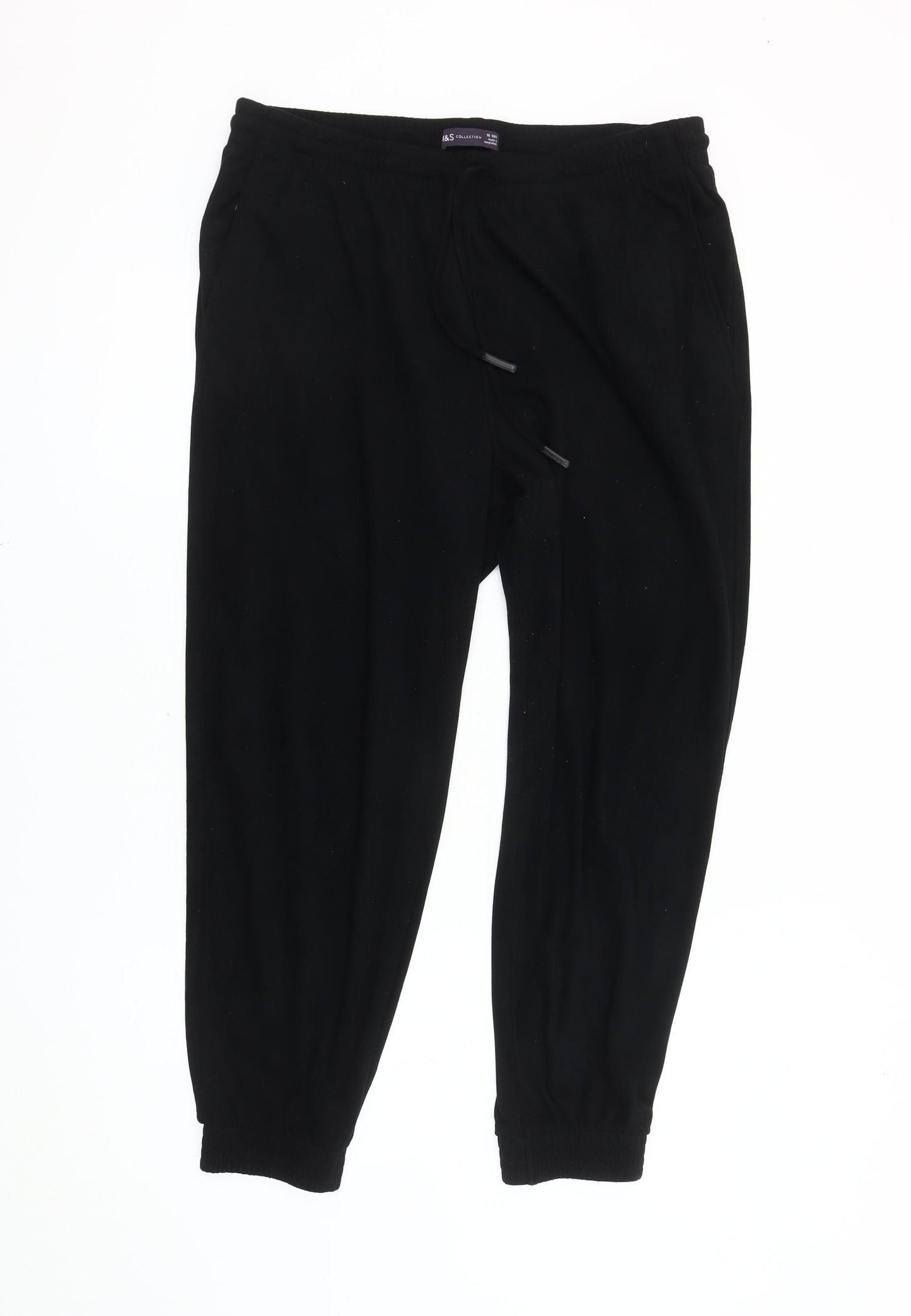 Marks and Spencer Women's Black Jogger Trousers Size 16