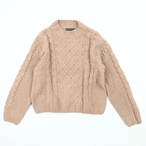 Primark Women's Beige Crew Neck Jumper Size L