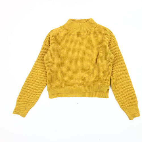 Look of the Day Women's Yellow Acrylic Pullover Jumper