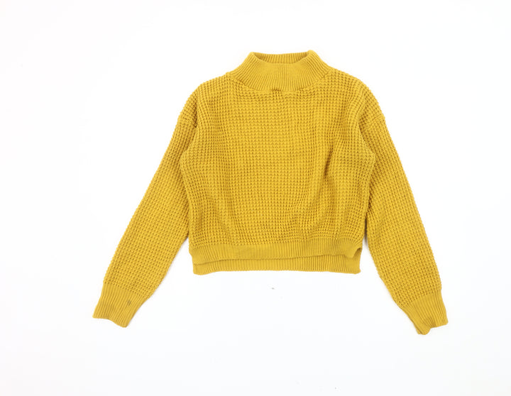 Look of the Day Women's Yellow Acrylic Pullover Jumper