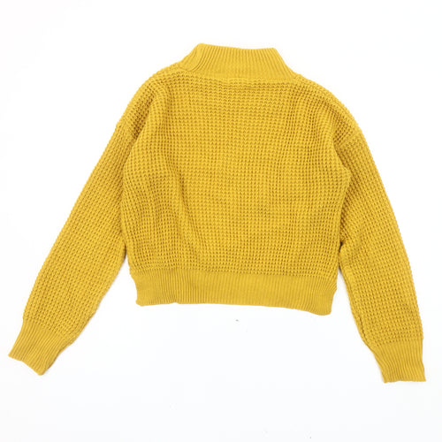 Look of the Day Women's Yellow Acrylic Pullover Jumper