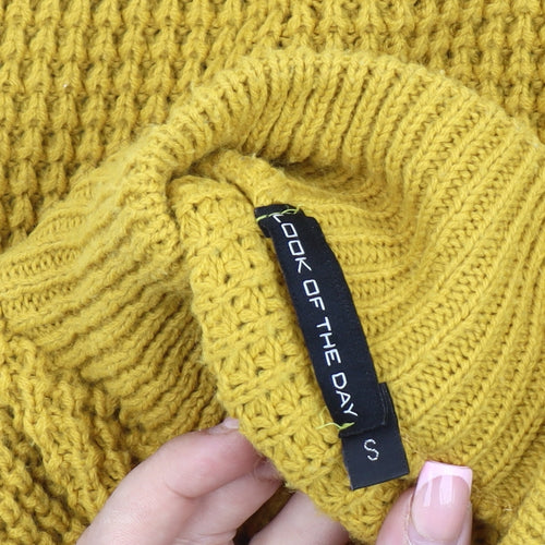 Look of the Day Women's Yellow Acrylic Pullover Jumper