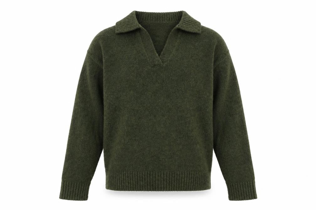 Front view of Primark Women's Green V-Neck jumper 2XS