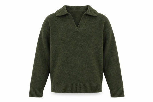 Front view of Primark Women's Green V-Neck jumper 2XS