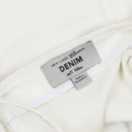 New Look Denim White Girls Pencil Dress 11 Years