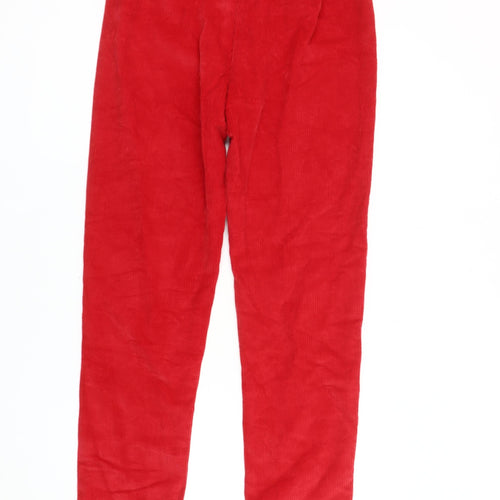 PrettyLittleThing Red Corduroy Trousers - Size S for Women
