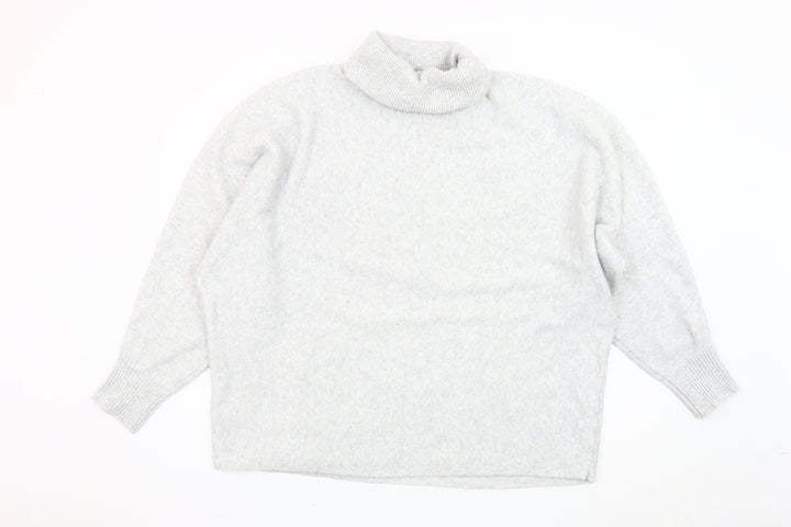 F&F Women’s Grey Roll Neck Jumper, Size L, Relaxed Fit