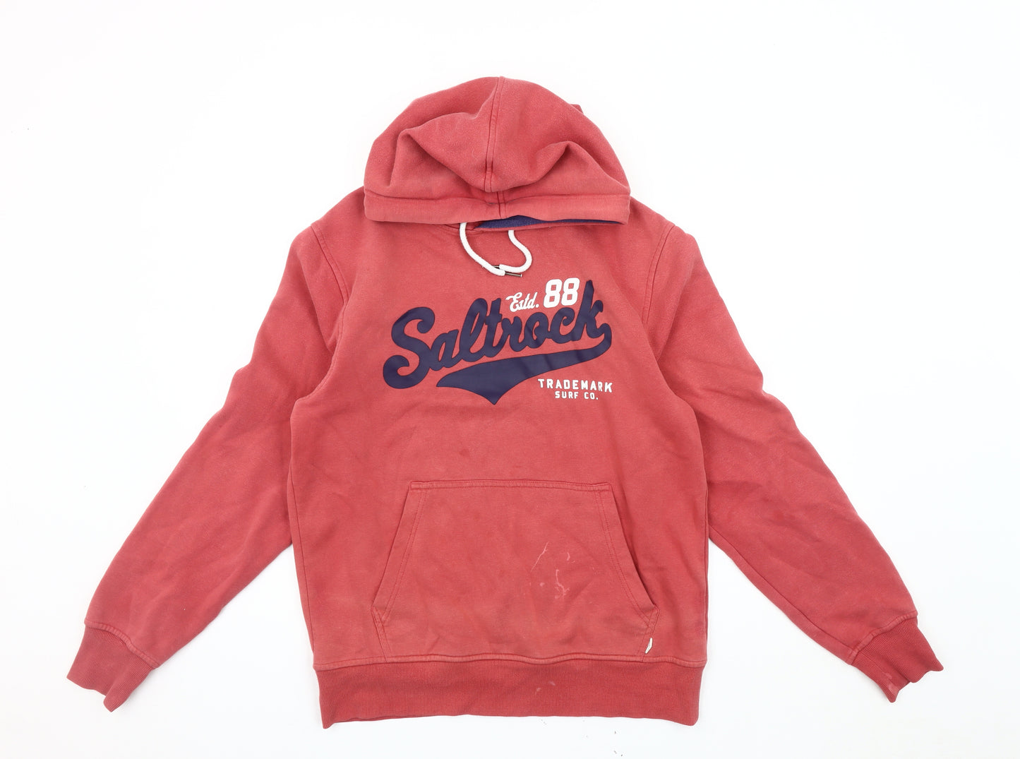 Saltrock Men's Red Pullover Hoodie with Logo