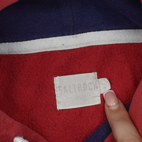 Saltrock Men's Red Pullover Hoodie with Logo