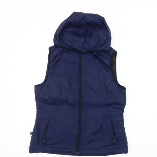 Mountain Warehouse Women's Blue Hooded Puffer Waistcoat Size 12