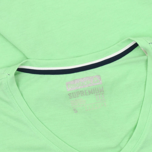 Reebok Women's Green V-Neck T-Shirt S - Gym Essentials