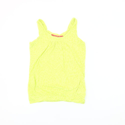 River Island Women's Yellow Animal Print Tank Top Size 8