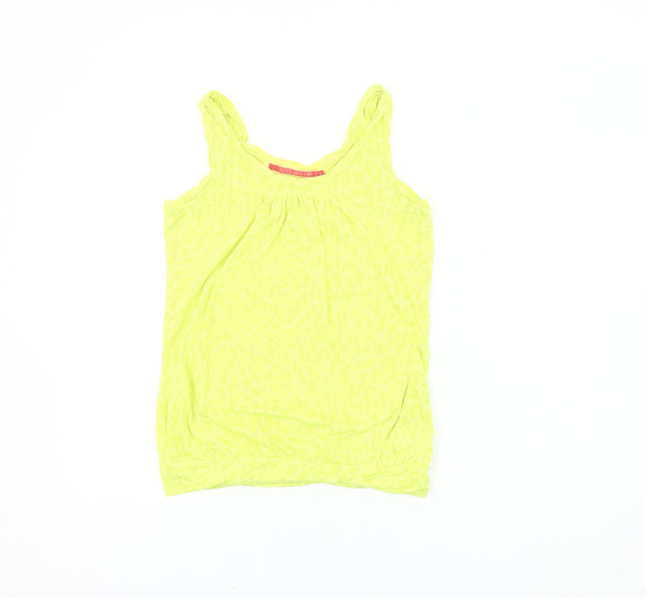 River Island Women's Yellow Animal Print Tank Top Size 8