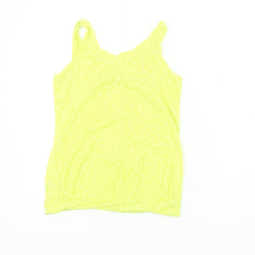 River Island Women's Yellow Animal Print Tank Top Size 8