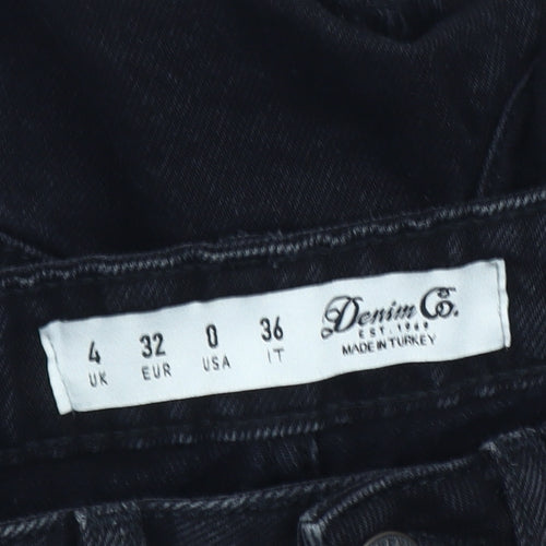 Denim Co. Women's Black Cut-Off Shorts, Size 4