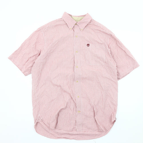Timberland Men's Red Check Shirt, M, Casual Style