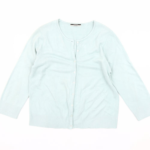 George Women's Green Cardigan UK 16 Round Neck