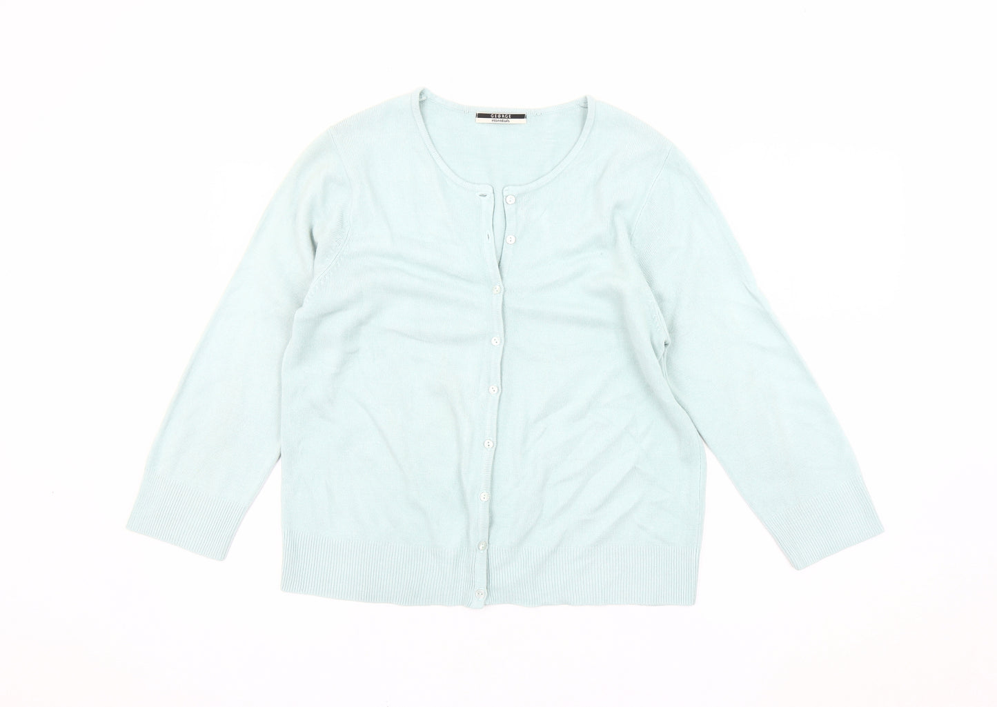 George Women's Green Cardigan UK 16 Round Neck