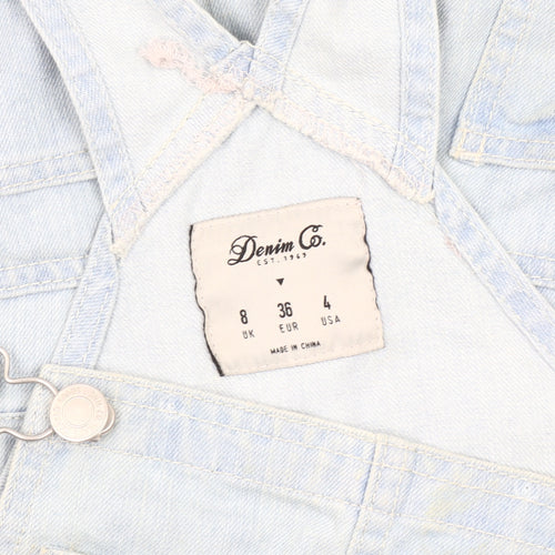 Denim Co. Women's Blue Dungaree Size 8 Casual