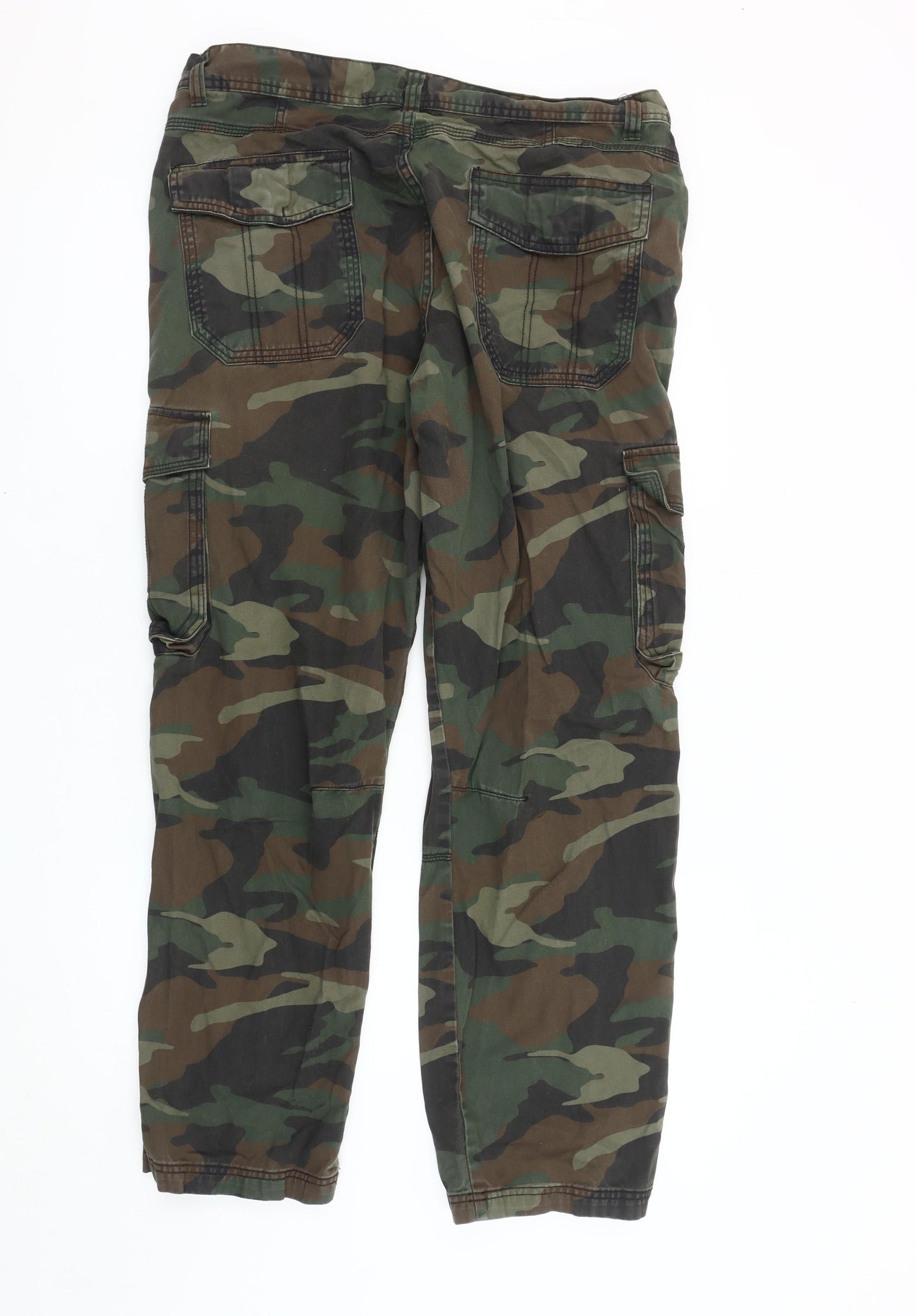 George Men’s Camouflage Cargo Trousers, Size 38W 32R