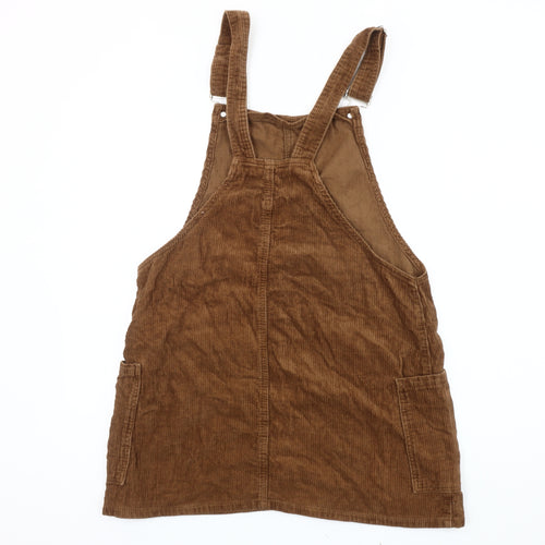Denim Co. Women's Brown Corduroy Pinafore Dress Size 14