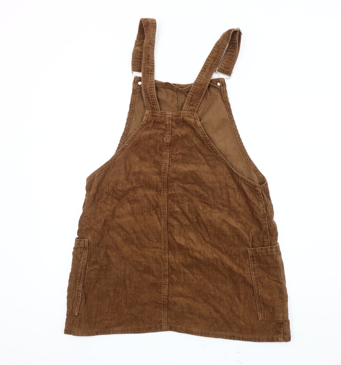 Denim Co. Women's Brown Corduroy Pinafore Dress Size 14