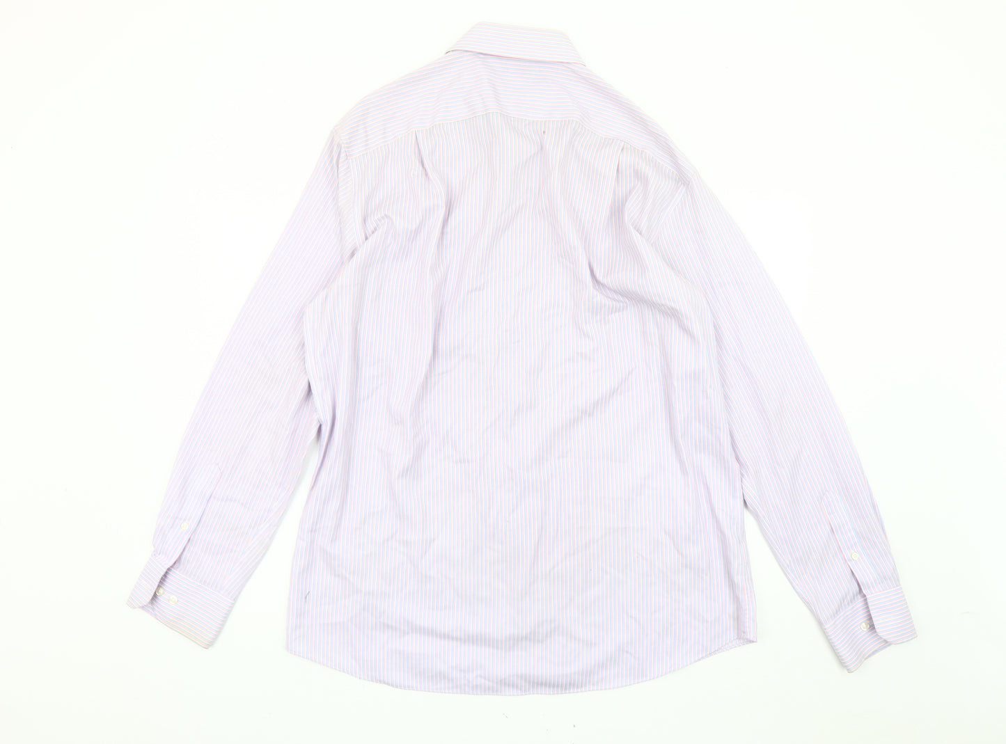 Marks and Spencer Men's Multicoloured Striped Shirt 16.5