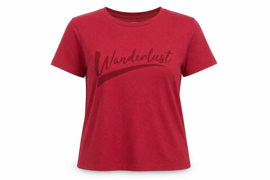 Front view of Marks & Spencer Women's Red Crew Neck T-Shirt, size 12