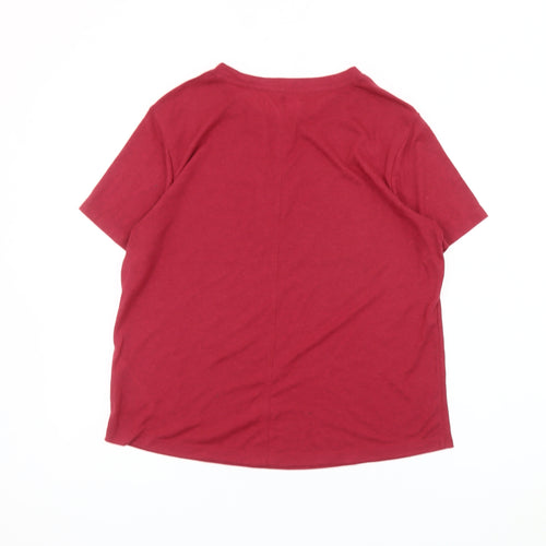 Marks and Spencer Women's Red Crew Neck T-Shirt Size 12
