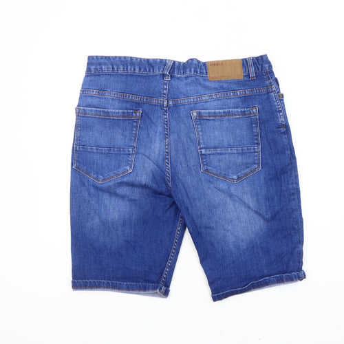 Denim Co. Men's Blue Slim Fit Chino Shorts, Size 34