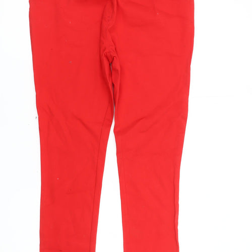 George Women's Red Jeans Size 18 Elastic Waist