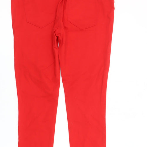 George Women's Red Jeans Size 18 Elastic Waist