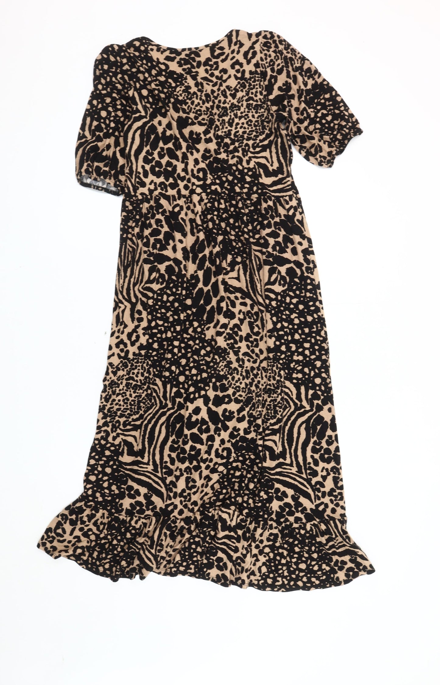 New Look Women's Multicoloured Animal Print Wrap Dress