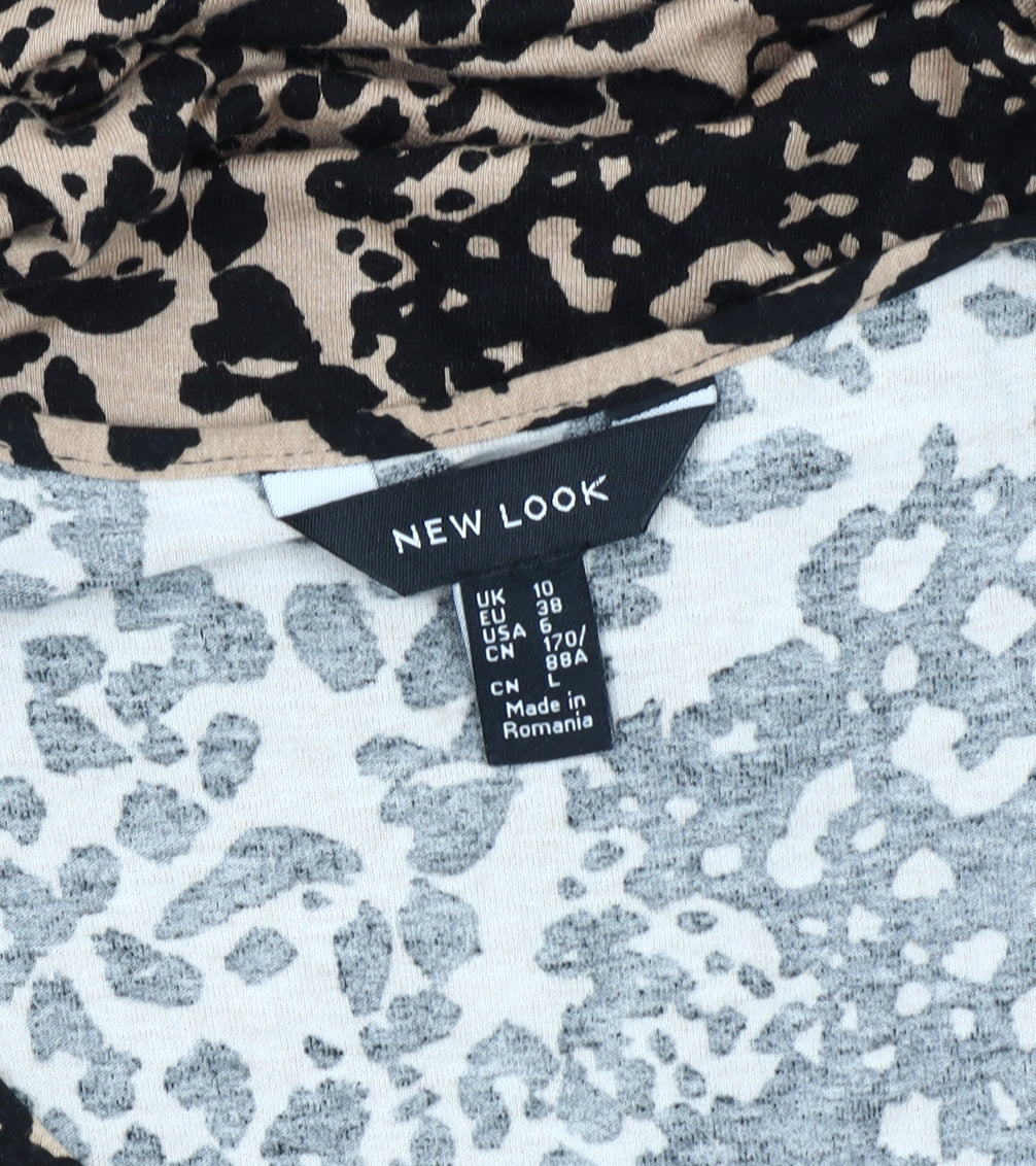 New Look Women's Multicoloured Animal Print Wrap Dress