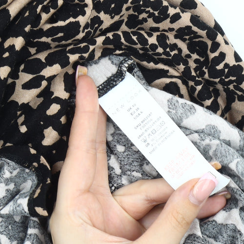 New Look Women's Multicoloured Animal Print Wrap Dress