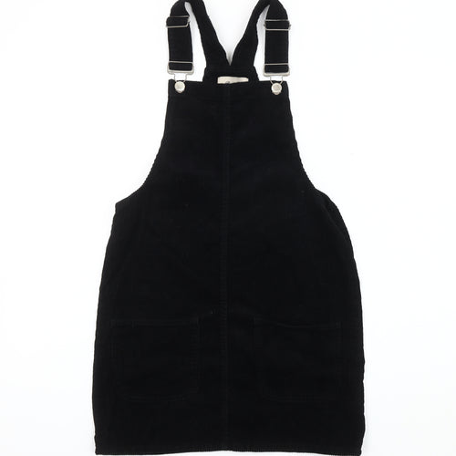 Denim Co. Women's Black Dungaree Dress Size 6