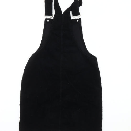 Denim Co. Women's Black Dungaree Dress Size 6