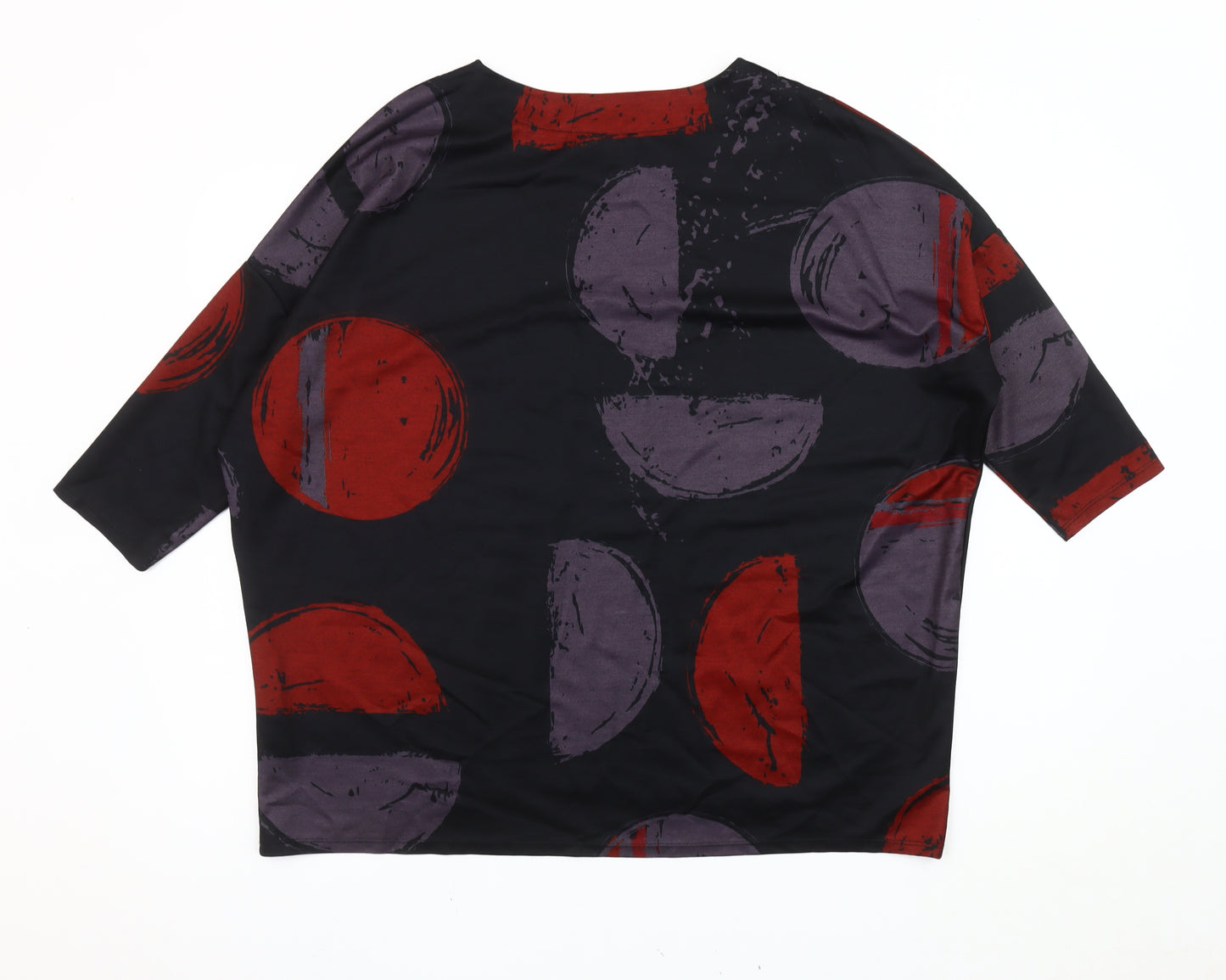 Saloos Women's Black Geometric Top UK 12