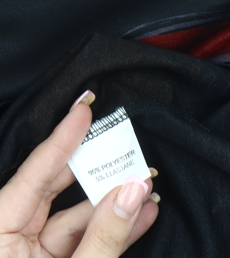 Saloos Women's Black Geometric Top UK 12