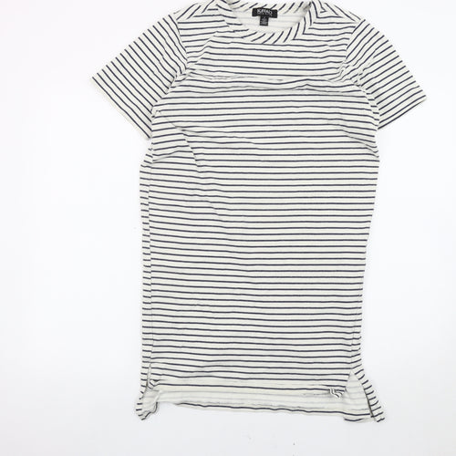Buffalo David Bitton Women’s White Striped T-Shirt Dress
