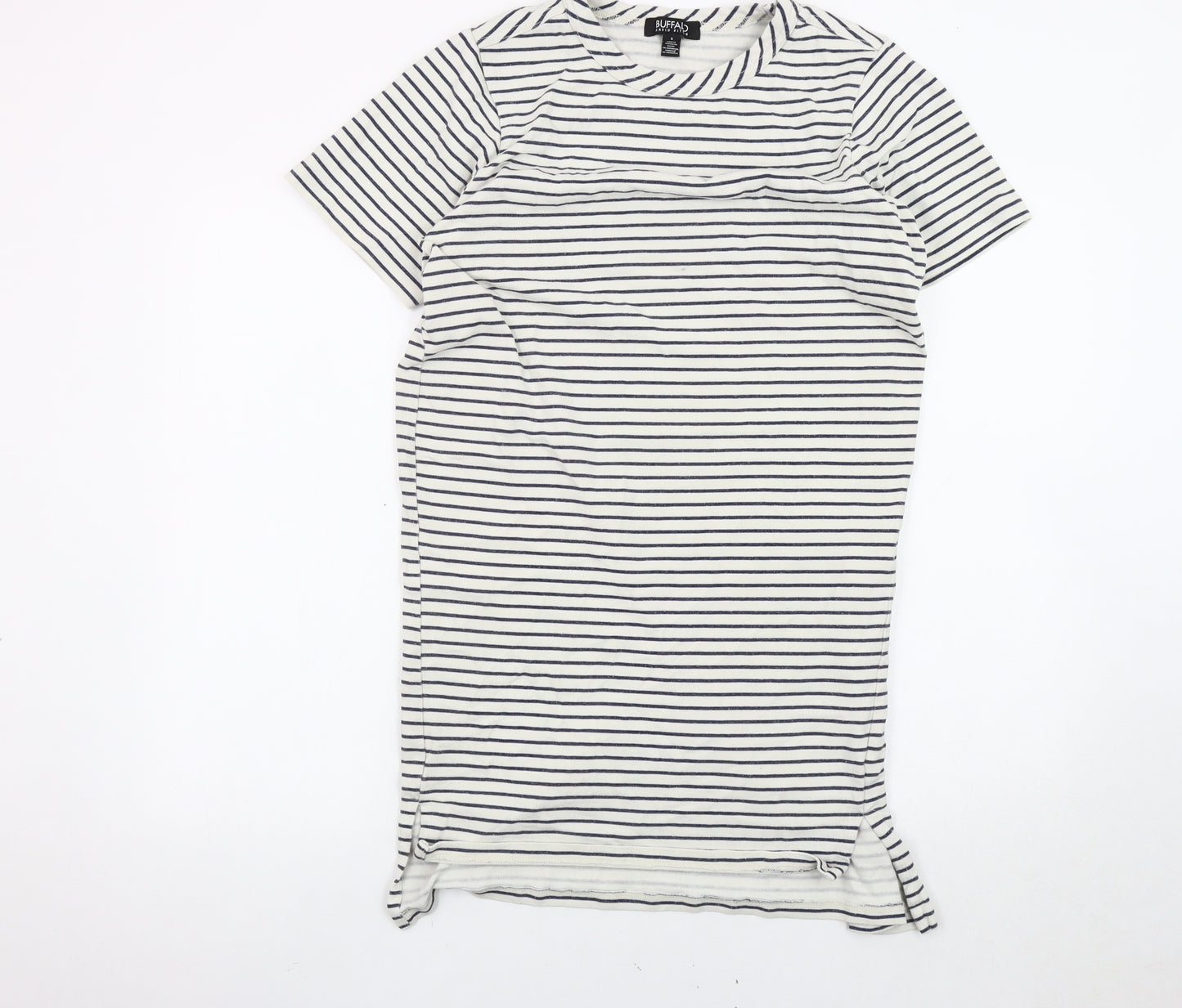 Buffalo David Bitton Women’s White Striped T-Shirt Dress