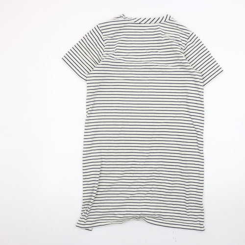 Buffalo David Bitton Women’s White Striped T-Shirt Dress