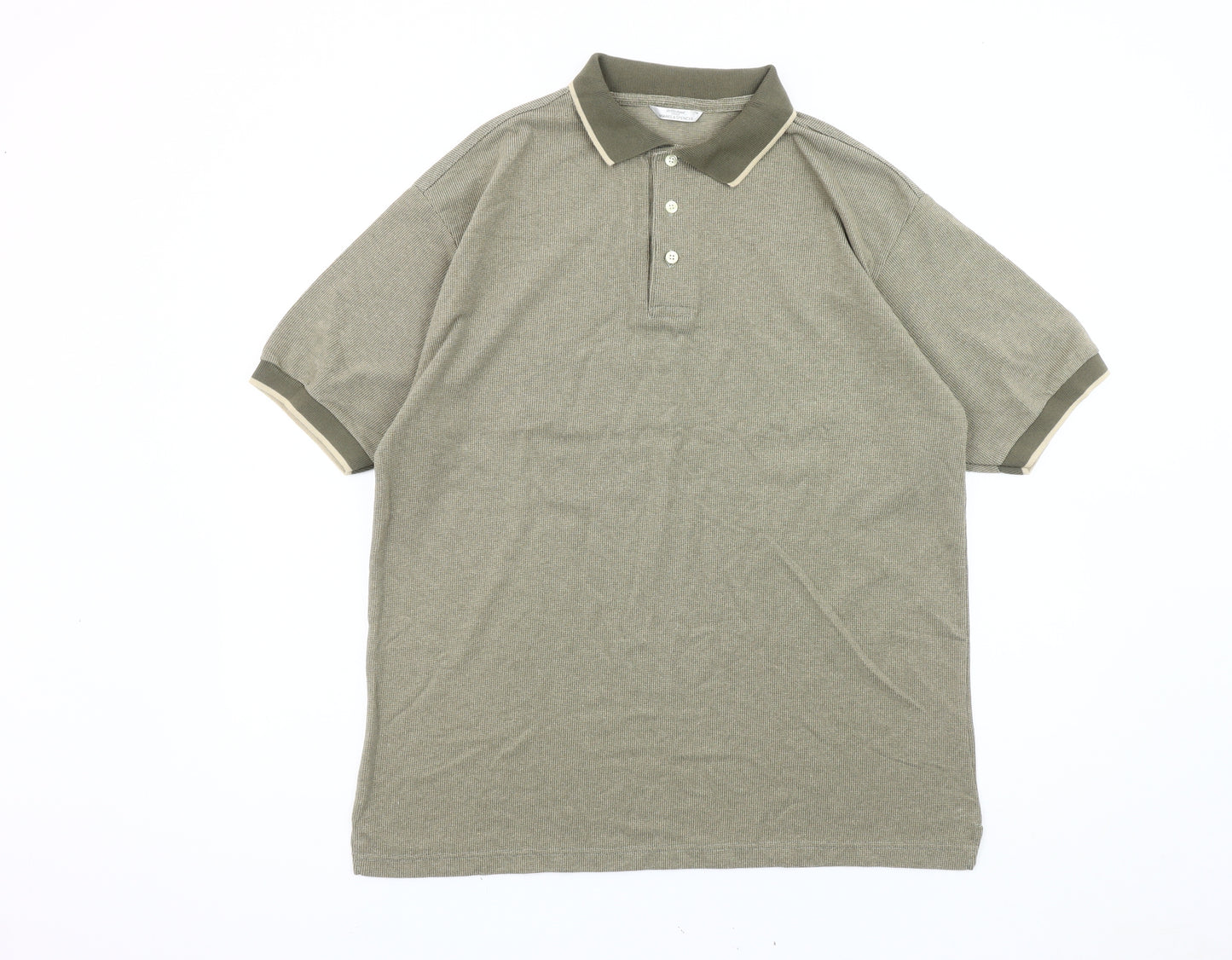 Marks and Spencer Men's Beige Medium Polo Shirt