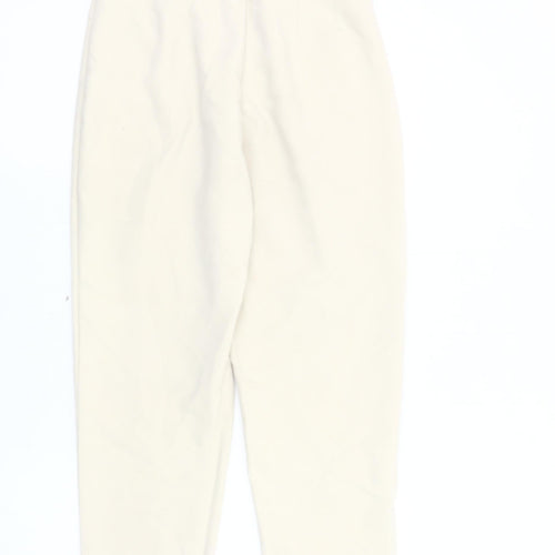Zara Women's Ivory Trousers S Pocketed Casual