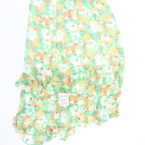 ASOS Women's Floral Midi Skirt Multicoloured Size 18