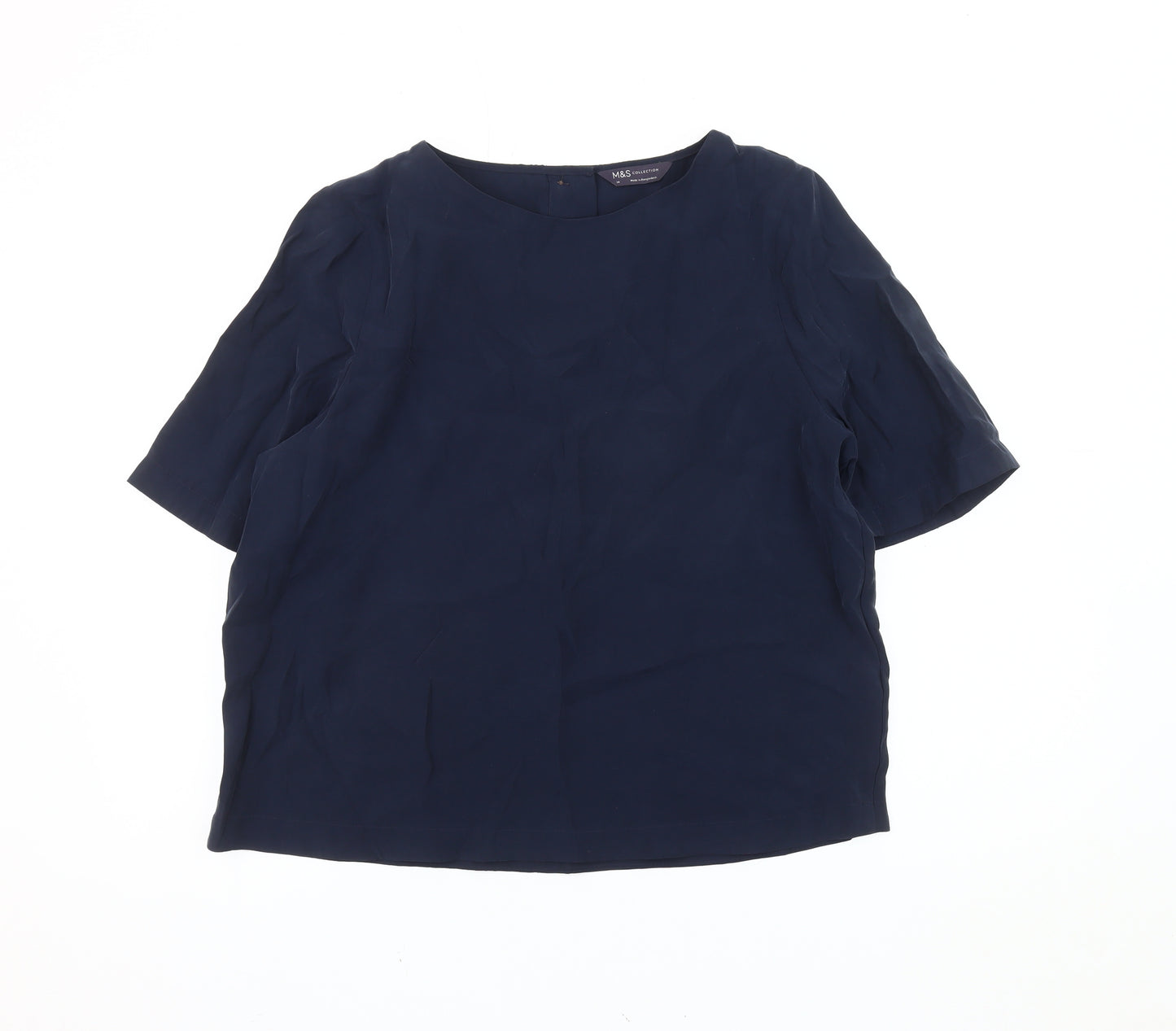 Marks and Spencer Women's Blue Short Sleeve Top
